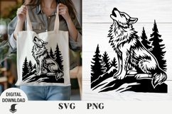 wolf svg, animals svg, forest, nature svg Product Image 1