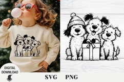 Christmas dog svg, Christmas svg, Fanny dog svg Product Image 1