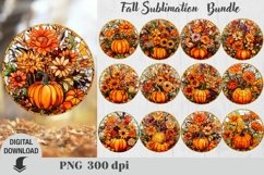Fall Sublimation, Stained glass Sublimation, pumpkin Product Image 1