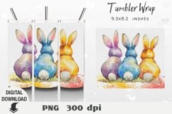 Easter Tumbler Wrap, easter bunny , tumbler design Product Image 1