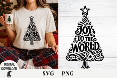 Christmas tree svg, Christmas svg, Joy to the world svg Product Image 1