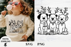 Christmas dog svg, Christmas svg, Fanny dog svg Product Image 1