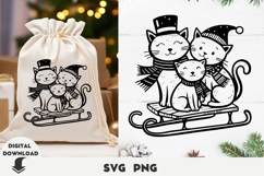 Christmas cat svg, Christmas svg, Fanny cat svg Product Image 1