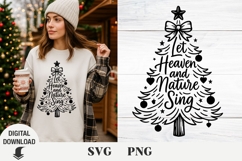 Christmas tree svg, Christmas svg, Holy Night svg Product Image 1