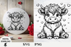 Highland Cows 4 Holidays Bundle, Christmas, valentine&#039;s day Product Image 2