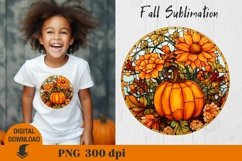 Fall Sublimation, Stained glass Sublimation, pumpkin Product Image 3