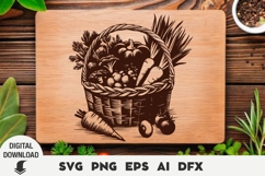 Vegetables svg, Laser cut SVG, Cutting board SVG, Product Image 1