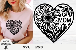 Mama svg, Mother&#039;s Day svg, Mom svg, flower svg Product Image 1