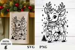 Christmas deer Bundle svg, cute deer, baby Christmas svg Product Image 4