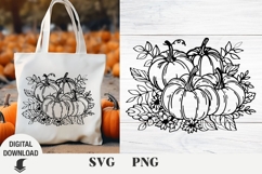 Pumpkin svg, Fall svg, Pumpkin wreath, Sublimation, Product Image 1