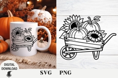 Pumpkin svg, Fall svg, Pumpkin wreath, Sublimation, Product Image 1