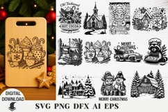 Christmas Laser svg, Cutting board, Laser Engraving Product Image 1