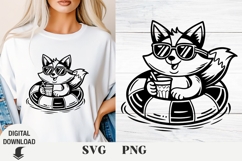 summer svg, beach svg, Raccoon svg, fanny svg Product Image 1