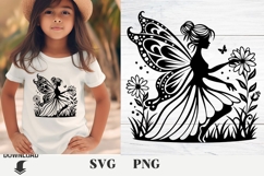 Fairy svg, Silhouette svg. Floral Fairy, Spring Fairy Product Image 1