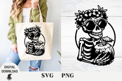 Summer skeleton svg, beach svg, beach skeleton, Summer Product Image 1