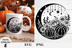 Pumpkin svg, Fall svg, thanksgiving day, Boho Sublimation Product Image 1