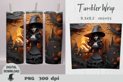 Halloween 3d Tumbler Wrap, witch 3d sublimation, tumbler Product Image 3