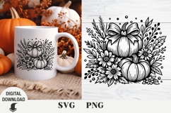 Pumpkin svg, Fall svg, thanksgiving day, Boho Sublimation Product Image 1