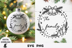 Christmas family monogram, ornaments svg, door sign svg Product Image 2