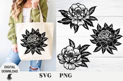 Flower svg, peony svg, wildflowers, floral svg, Summer Product Image 1