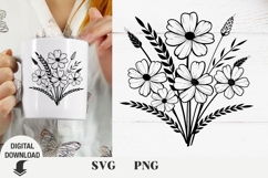 Flowers svg, wildflowers, floral svg, Spring, Summer Product Image 1