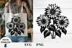 Sunflower svg, Flower svg, wildflowers, floral svg, Summer Product Image 1