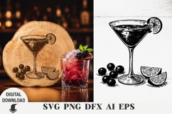 Cocktail svg, Summer SVG, Laser Engraved SVG Product Image 1