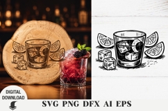 Cocktail svg, Summer SVG, Laser Engraved SVG Product Image 1
