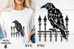 Raven, Halloween svg, horror svg, spooky season Product Image 1