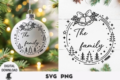 Christmas family monogram, ornaments svg, door sign svg Product Image 4