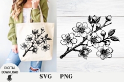 Flower svg, cherry blossoms svg, sakura, floral svg Product Image 1