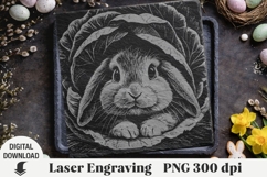 Easter Laser Engraving, Easter bunny Engraving file PNG Product Image 1