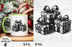 Christmas gift, Christmas svg, Santa gift svg, gift svg Product Image 1