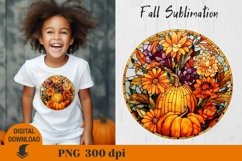 Fall Sublimation, Stained glass Sublimation, pumpkin Product Image 2
