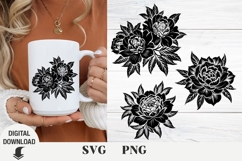 Flower svg, pion svg, wildflowers, floral svg, Summer Product Image 1