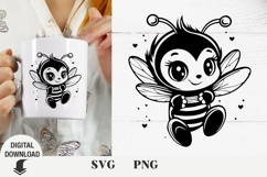 Bee svg, summer svg, beautiful bee, flower svg Product Image 1