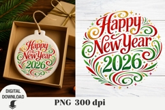 Happy New Year ornaments, Happy New Year Product Image 1