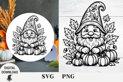 Fall Gnome, Thanksgiving, Pumpkin svg, Fall Product Image 1
