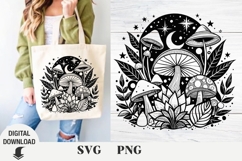 Mushrooms svg, cute fly boho svg, floral svg, Summer Product Image 1