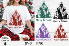 Christmas svg, Cute cat svg, Christmas cat svg Product Image 1