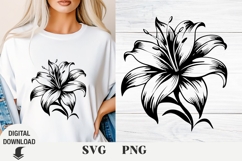 Flower svg, Lily svg, wildflowers, floral svg, Summer Product Image 1