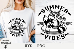 summer svg, beach svg, Raccoon svg, fanny svg Product Image 1