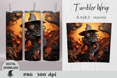 Halloween 3d Tumbler Wrap, witch 3d sublimation, tumbler Product Image 2
