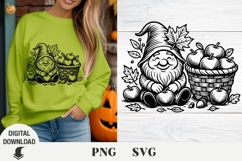 Gnome svg, Fall Gnome, Thanksgiving, Pumpkin svg, Fall Product Image 1