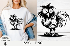 Fanny chicken svg, cute rooster svg, farm svg, Sublimation Product Image 1
