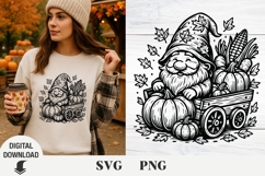 Gnome svg, Fall Gnome, Thanksgiving, Pumpkin svg, Fall Product Image 1