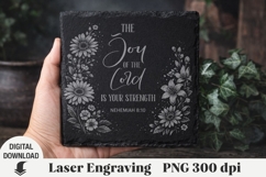 Religious Quotes Laser Engraving, Cow Engraving file PNG Product Image 1