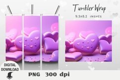 Tumbler Wrap, Tumbler heart 3D Sublimation Product Image 1