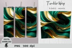 Abstract Tumbler Wrap, Tumbler sublimation, golden glitter Product Image 2