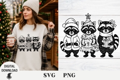 Christmas raccoon, raccoon, Christmas svg, Merry Christmas Product Image 1